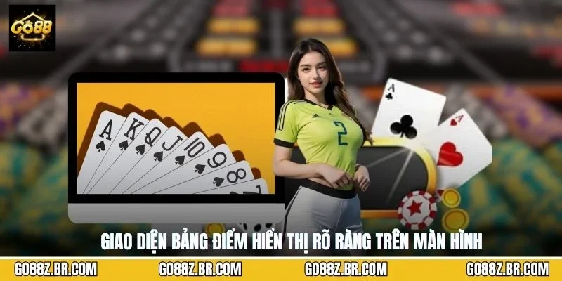 Giao diện bảng điểm hiển thị rõ ràng trên màn hình