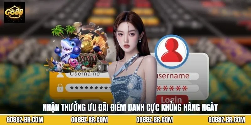 Nhận thưởng ưu đãi điểm danh cực khủng hàng ngày